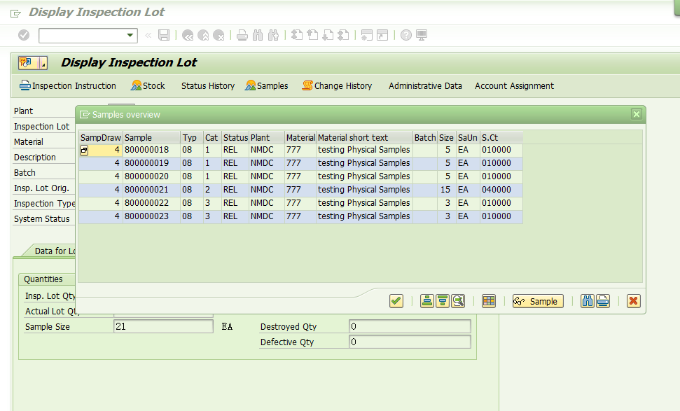 SAP QM 高阶之Physical Sample Management