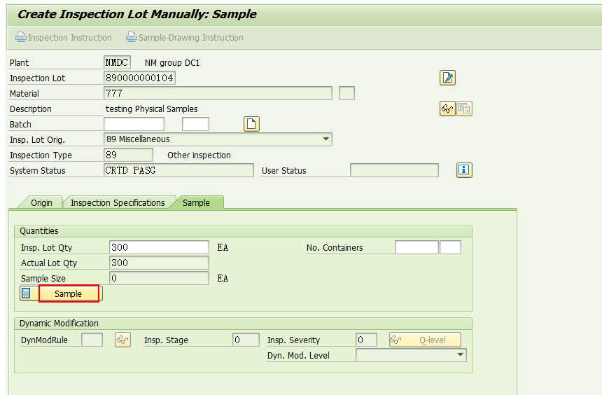 SAP QM 高阶之Physical Sample Management